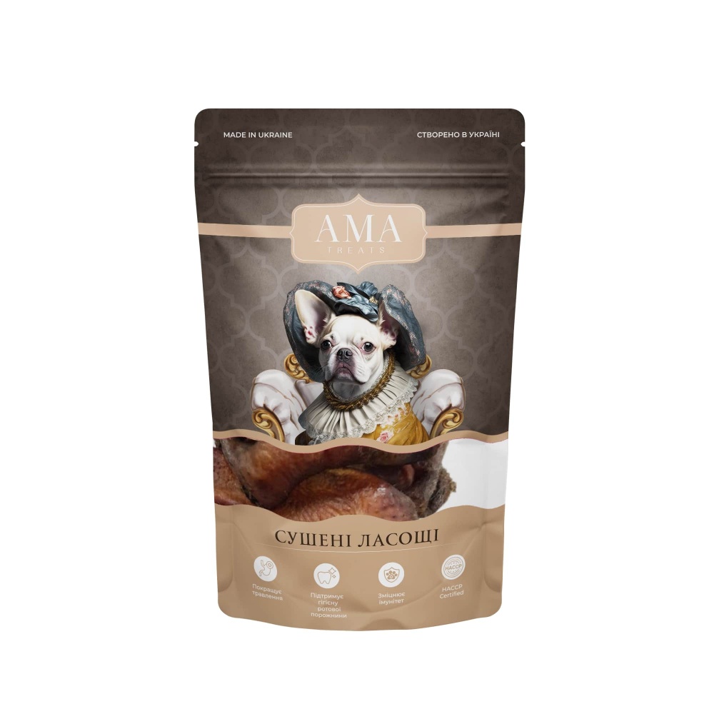 Лакомство AMA Natural Говяжья трахея 100 г