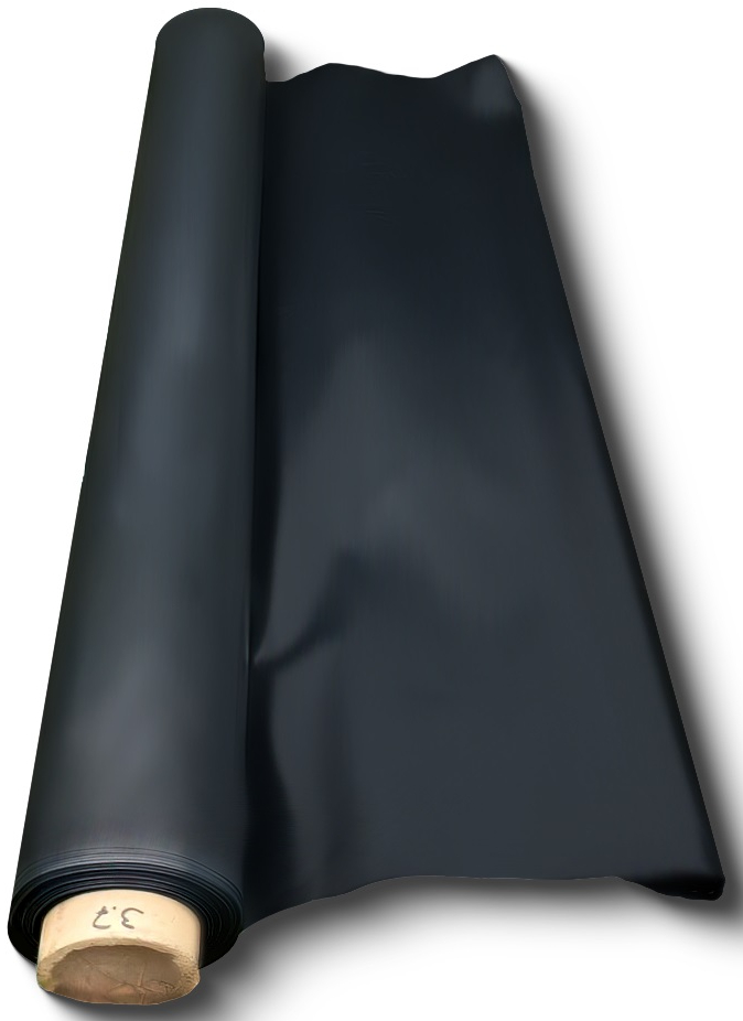 Пленка полиэтиленовая Ековіжен строительная 1,5x100 м черный 40 мкм полурукав