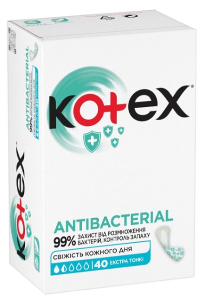 Прокладки щоденні Kotex Antibacterial 40 шт.