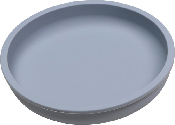 Тарелка Tryco круглая силикон пепельно-голубой TR-392819