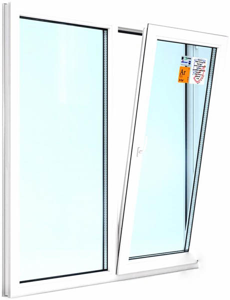 Окно поворотно-откидное REHAU ECOSOL-DESIGN 60 1400x1440 мм правое