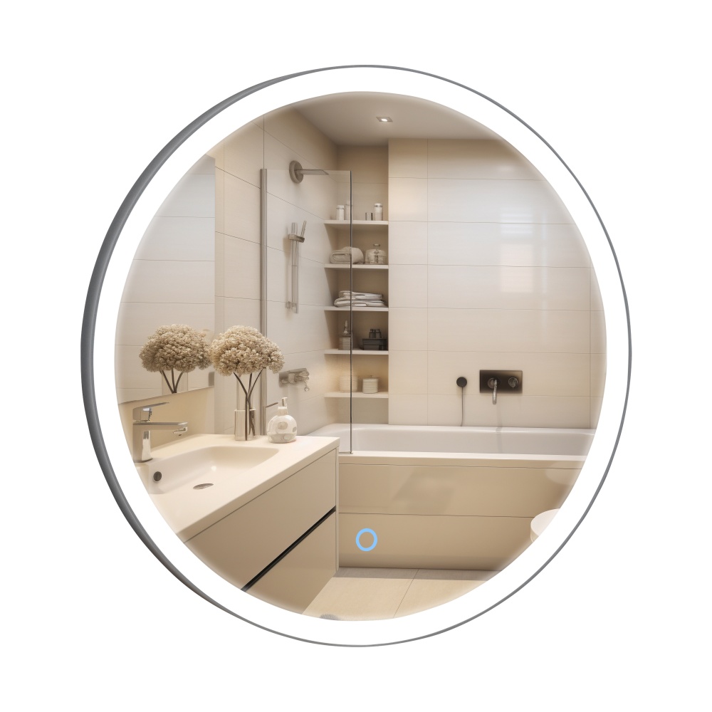 Зеркало со встроенной подсветкой Aqua Rodos Lorenzo black D-50 sensor