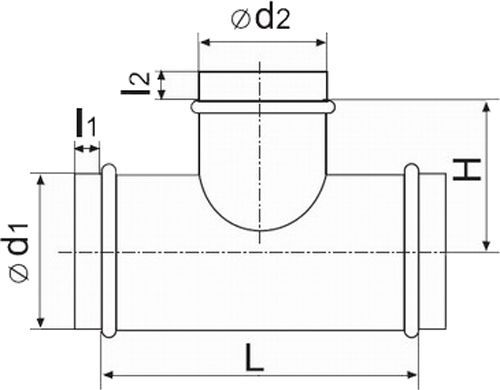 Тройник Вентс Спировент 150