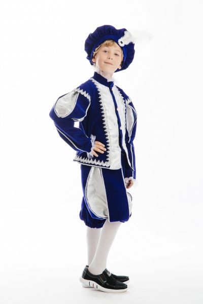 Костюм карнавальний КАРНАВАЛІЯ Принц NEW р.122-128 синій 