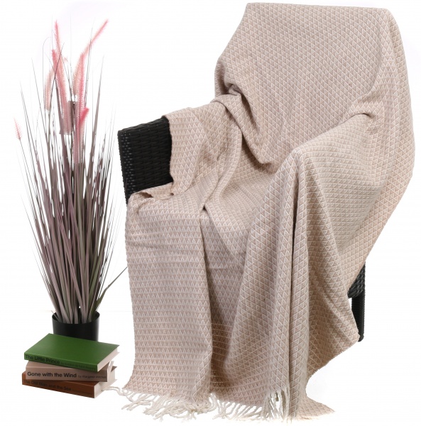 Плед Валенсія Міа 140x200 см бежевий Vladi 