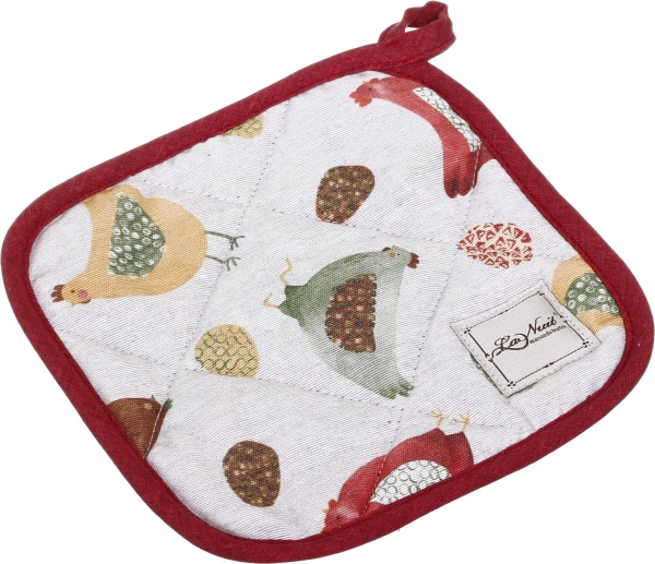 Прихватка Курочки 20x20 см світло-сірий La Nuit 