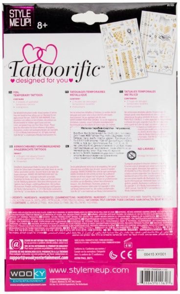 Набор наклеек-татуировок Wooky Style Me Up Металлик 75 шт. 01160/01161