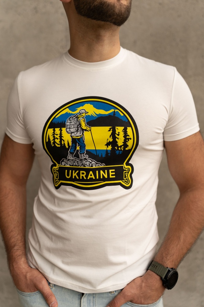 Футболка LOGOS-Tac з нанесенням Ukraine travel 04-09-00-0061 р.XL молочний