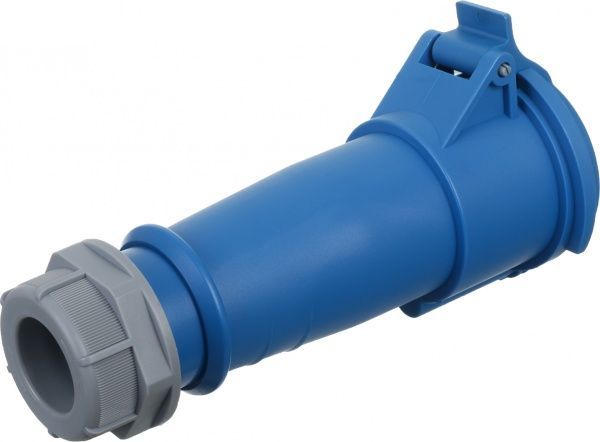 Розетка силовая переносная с заземлением Expert 2p+PE (223) 220В 32А IP44 серый