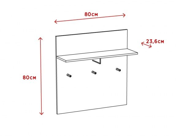 Вешалка с крючками Accord Irys IS3 дуб сонома 