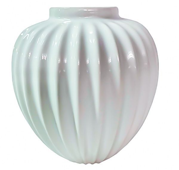 Ваза керамическая белая Glaze Шар Наша Кераміка