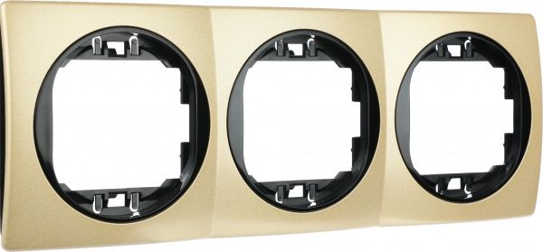 Рамка трехместная Aling-Conel EON горизонтальная золото E6703.GE