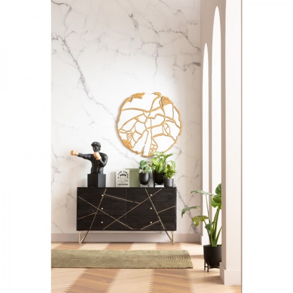 Дзеркало настінне KARE Design Pieces золоте 100 см 