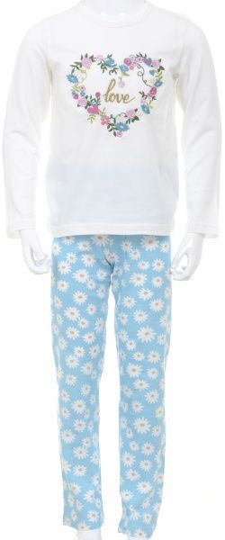 Пижама для девочек Danaya р.134 белый/голубой B19-121 