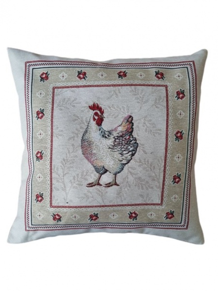 Подушка декоративная Курочка 45x45 см бежевый Прованс 