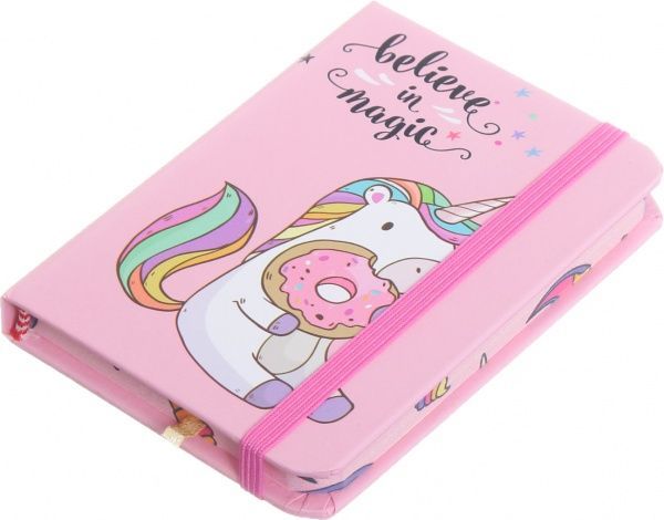 Книга для нотаток Unicorn with donut А7 80 аркушів