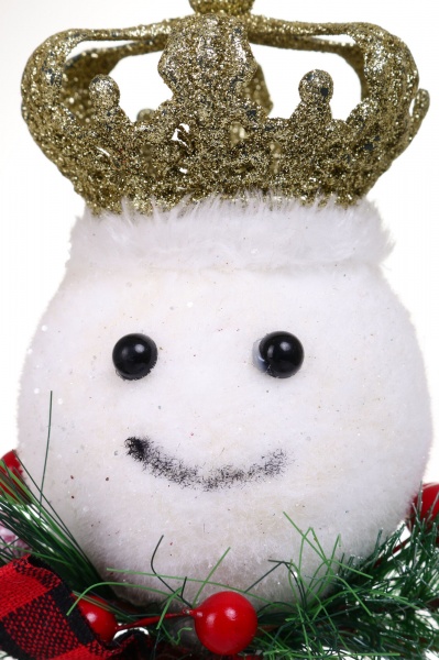 Куля новорічна з декором HF20H11G d 80 мм білий