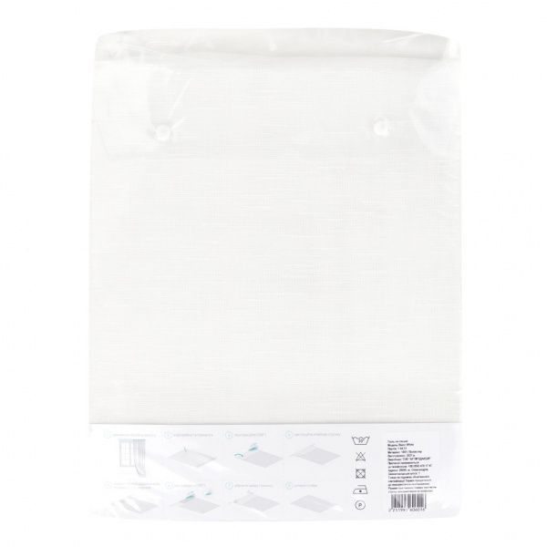 Тюль Basic 300x285 см белая полоска Decora textile