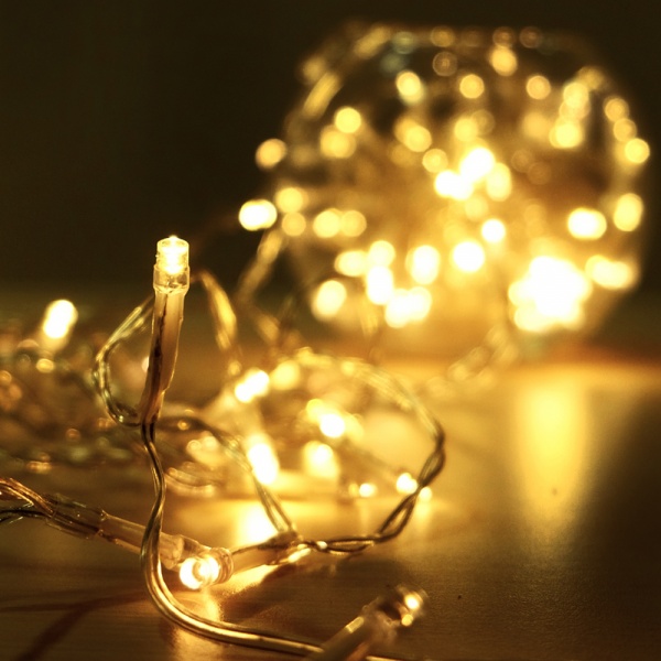 Электрогирлянда линейная SHLigts Нить (ILD100WW-F) встроенный светодиод (LED) 100 ламп 5 м 