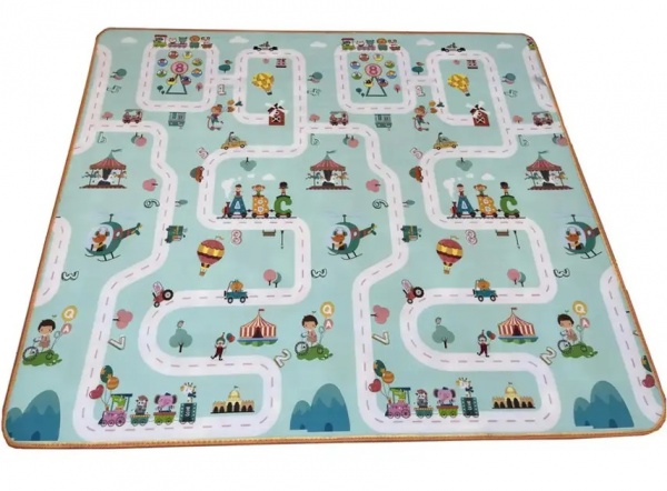  Ланор бэби мат Радуга/Дороги 200х180х1 см