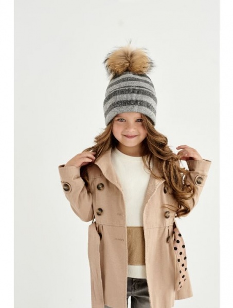 Шапочка для девочек Dembo House Наджва р.54 серый 21.01.018 