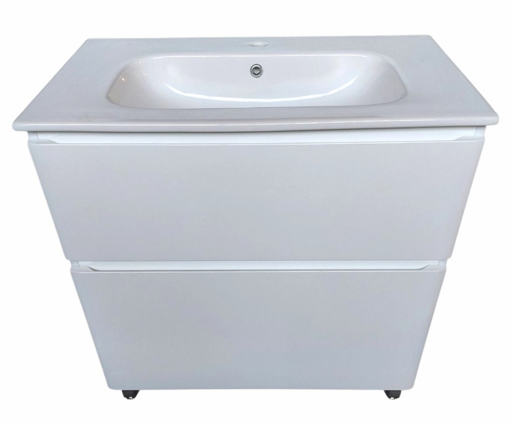 Тумба напольная ЮВЕНТА Ester - 80 белый с умывальником