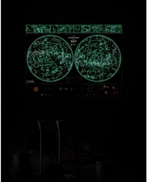 Скретч-карта 1DEA.me Star map of the sky (англ.)