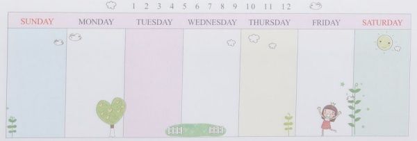 Блок бумаги Дни недели 40 шт.