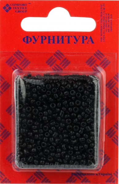 Бисер 12 мм 25 г черный