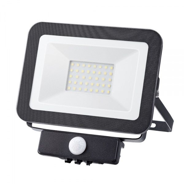 Прожектор с датчиком движения Maxus LED 30 Вт IP65 черный 1-MFL-01-3050s 