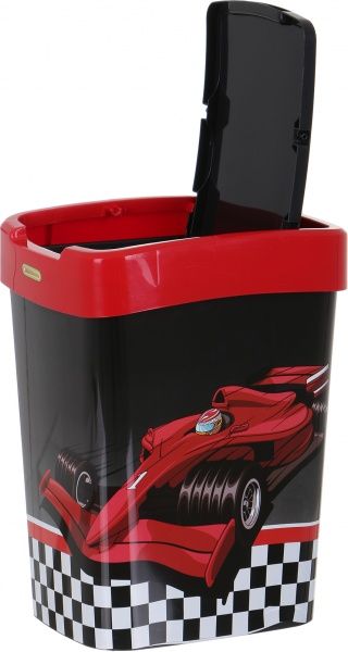 Контейнер для сміття Алеана Алеана Ралли 18 л чорний/червоний 121067