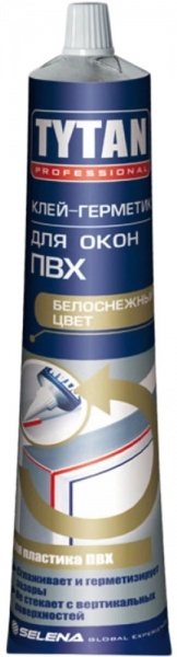 Клей-герметик Tytan Professional для окон ПВХ 180 г белый
