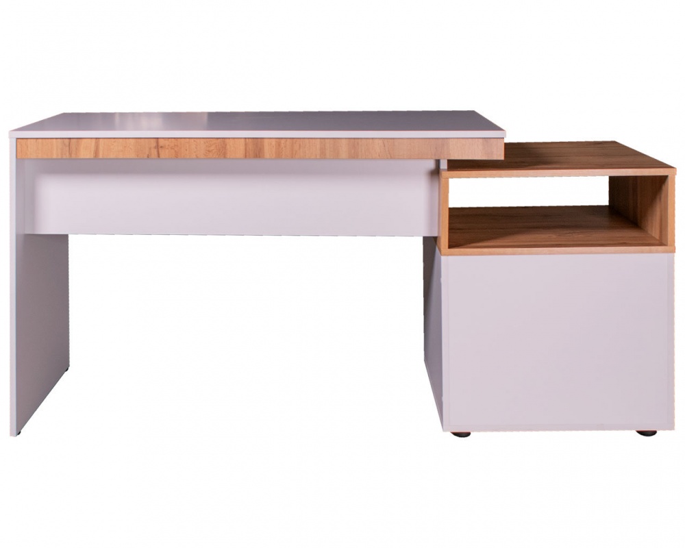 Стол письменный DC РИНО 750х1600х600 мм нимфея альба/дуб тахо/нимфея альба