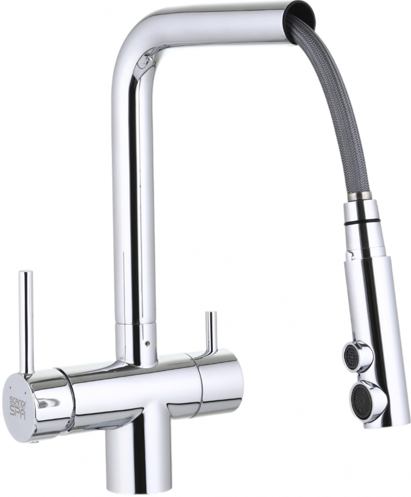 Змішувач для кухні ScandiSPA Modi з підключенням до фільтру BW6047 хром