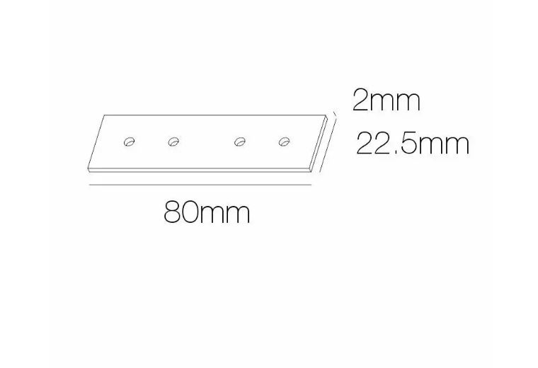 Планка для шинопровода Lezard TM-MB2 8 см серый