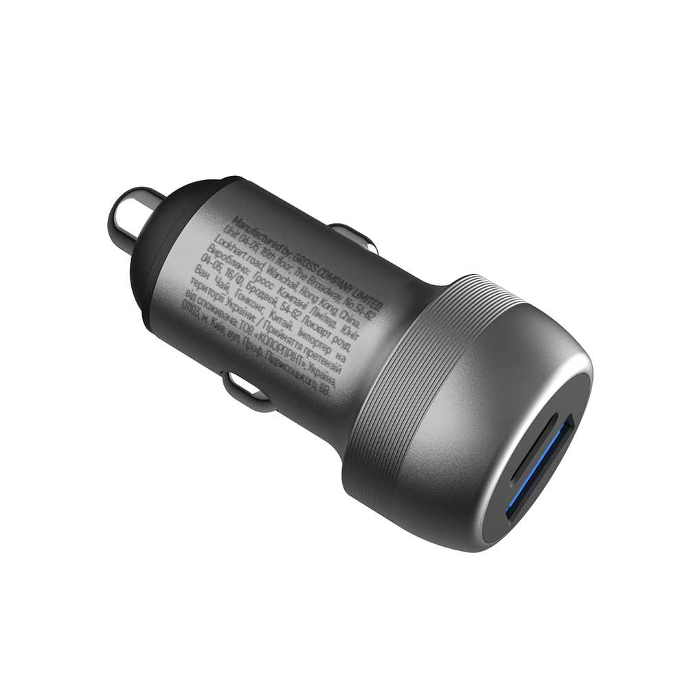 Автомобильное зарядное устройство ColorWay CW-CHA066PD-GR