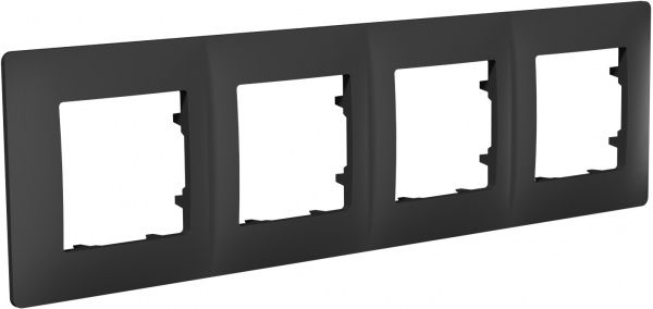 Рамка чотиримісна Plank Electrotechnic Classic універсальна антрацит PLK1040241