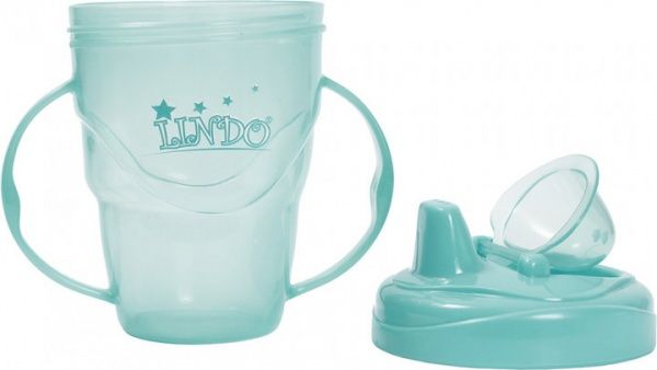 Поильник-непроливайка Lindo с ручками и крышкой 200 мл LI 701 8850217007017