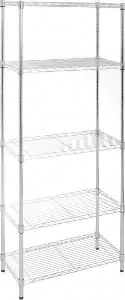 Стелаж металевий 1800x760x350 мм хром (143071-5LC) 