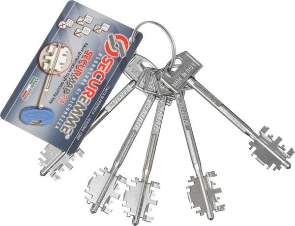 Дверний замок вхідний Securemme 2403UCR0328S57 хром