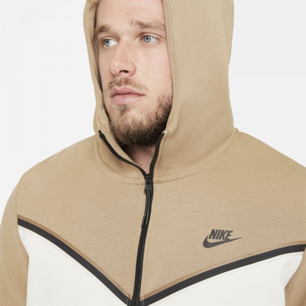 Джемпер Nike M NSW TCH FLC HOODIE FZ WR CU4489-208 р. 2XL бежевый
