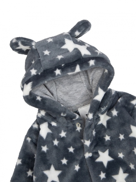 Комбинезон унисекс Маленькие люди вельсофт звезды р.62–68 серый 