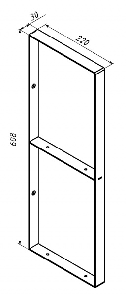 Кронштейн для полок Valore Прямоугольник двойной Loft SW-DR-21 белый