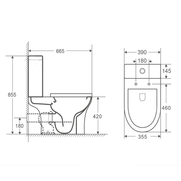 Унитаз-компакт ScandiSPA SCADI TORNADO с сиденьем Duroplast SLIM soft-close 3/6л LT-2142A-UQ