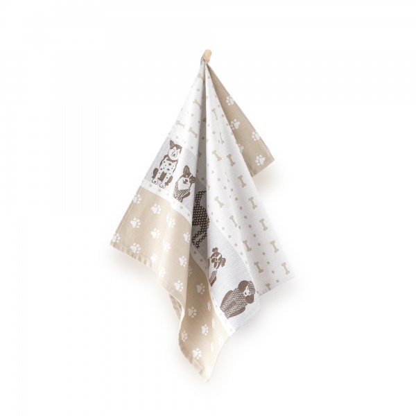 Рушник кухонний Dogs 50x70 см Zwoltex бежевий 