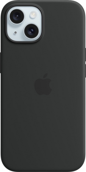 Чехол Apple Silicone Case with MagSafe для Apple iPhone 15 black (MT0J3ZM/A)