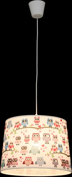 Підвіс TK Lighting 1778 1x60 Вт E27 рожевий з малюнком Kids 