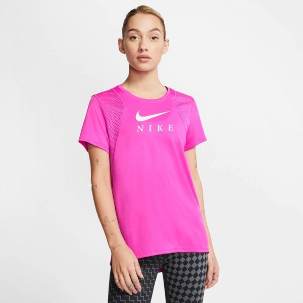 Футболка Nike W NK RUN TOP SS GX CJ1982-601 L рожевий