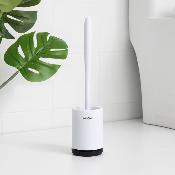 Ершик для унитаза MVM BP-13 белый с черным