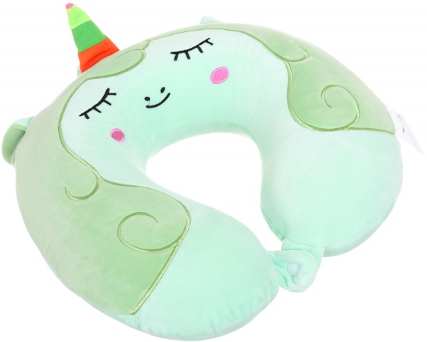 Подушка дорожная Единорог 30х30 см мятный Luna